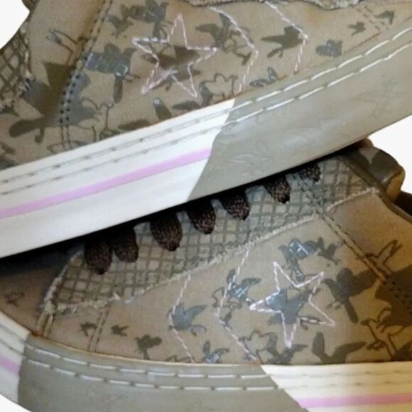 Converse Y2K RARE One Star Ox Green Tan Canvas Skate Sneakers Size 8.5 - Picture 6 of 15